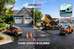 residential vs commercial paving services in columbus