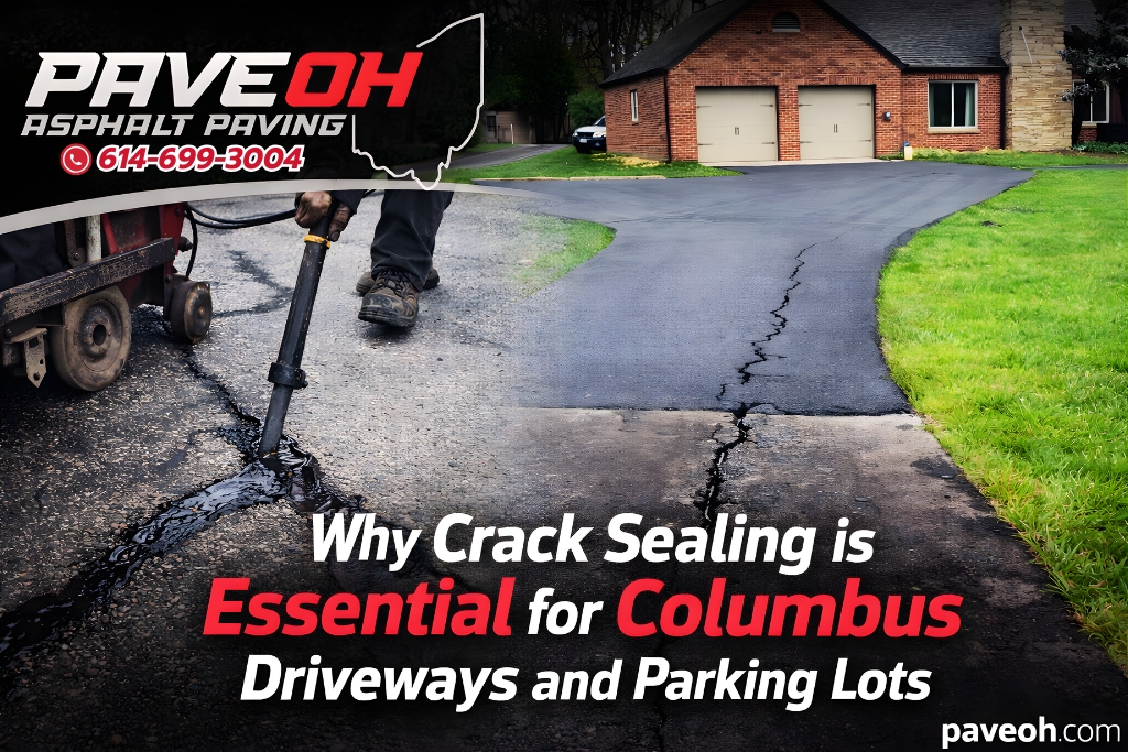why crack sealing is essential for columbus driveways and parking lots