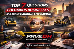 top 7 questions columbus businesses ask about parking lot paving
