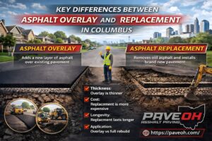 Key Differences Between Asphalt Overlay and Replacement in Columbus