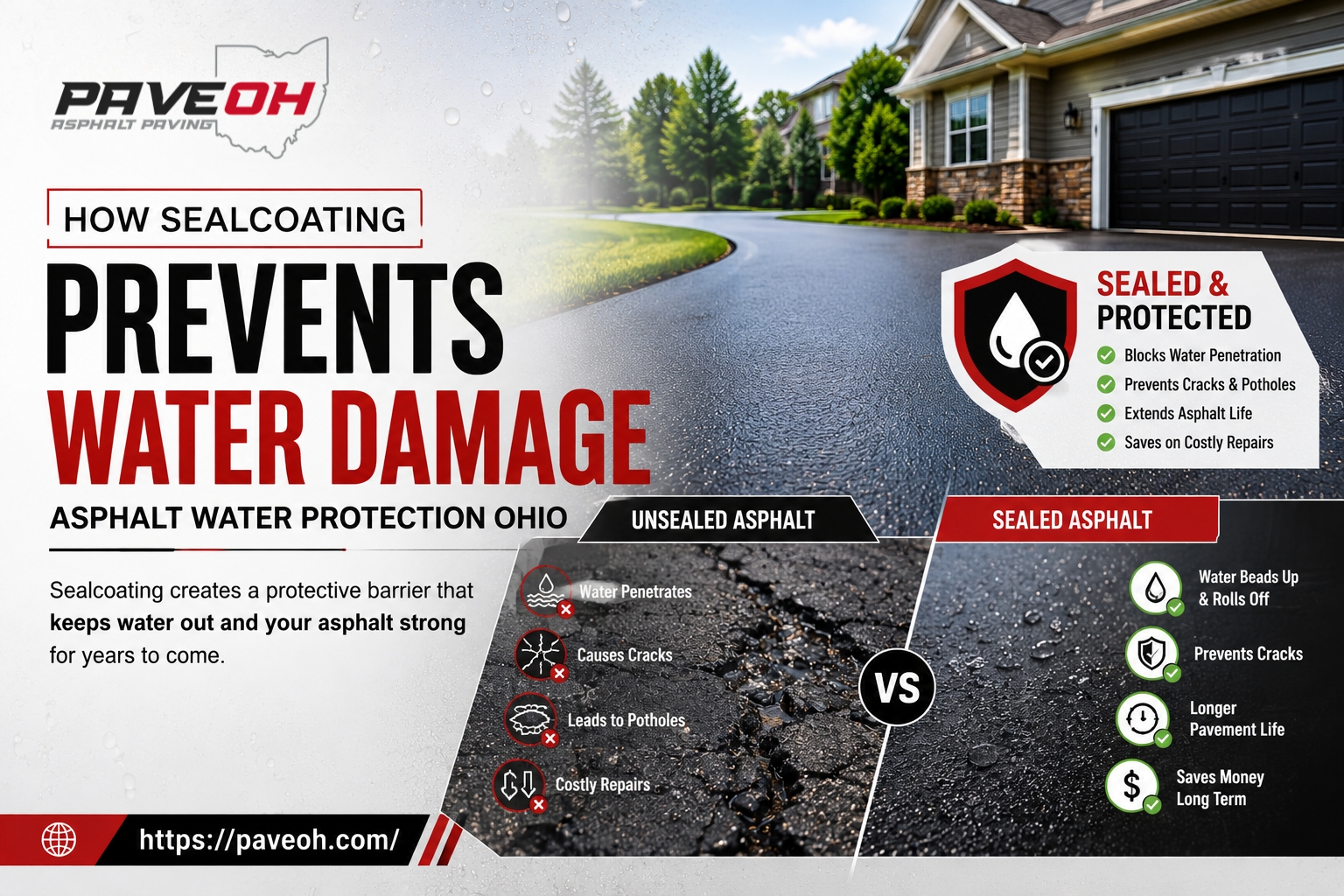 How Sealcoating Prevents Water Damage